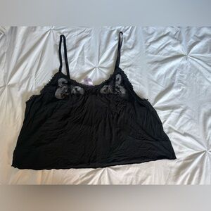 Savage X Fenty Black A PEEK BEHIND THE LACE CAMI